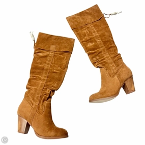 All terrain Boots Knee Heels By Shoedazzle In Brown, Size: 9