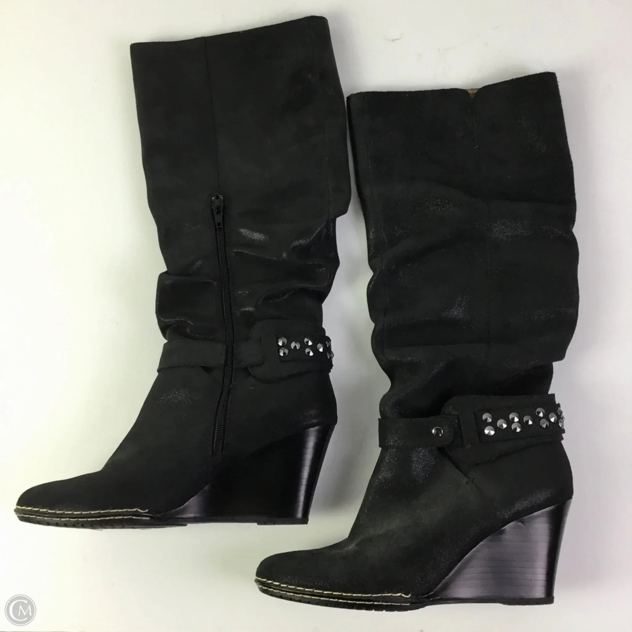 Boots Knee Heels By Sofft In Black, Size: 9 Heat-resistant Country Side
