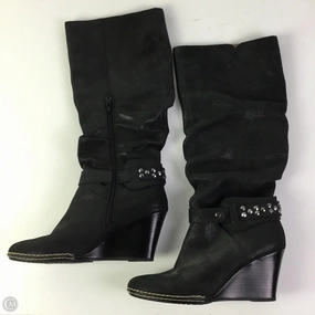Boots Knee Heels By Sofft In Black, Size: 9 Heat-resistant Country Side