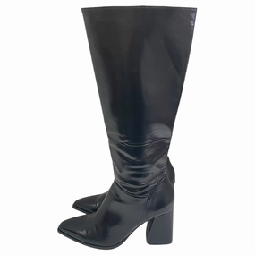 Non Marking Tread Eco Friendly Boots Knee Heels By Stradivarius In Black, Size:8.5