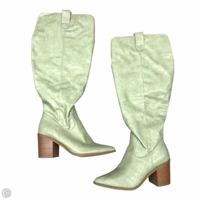 Boots Knee Heels By Tru Comfort Foam In Green, Size: 7.5 Shock Absorbing Winter Walker