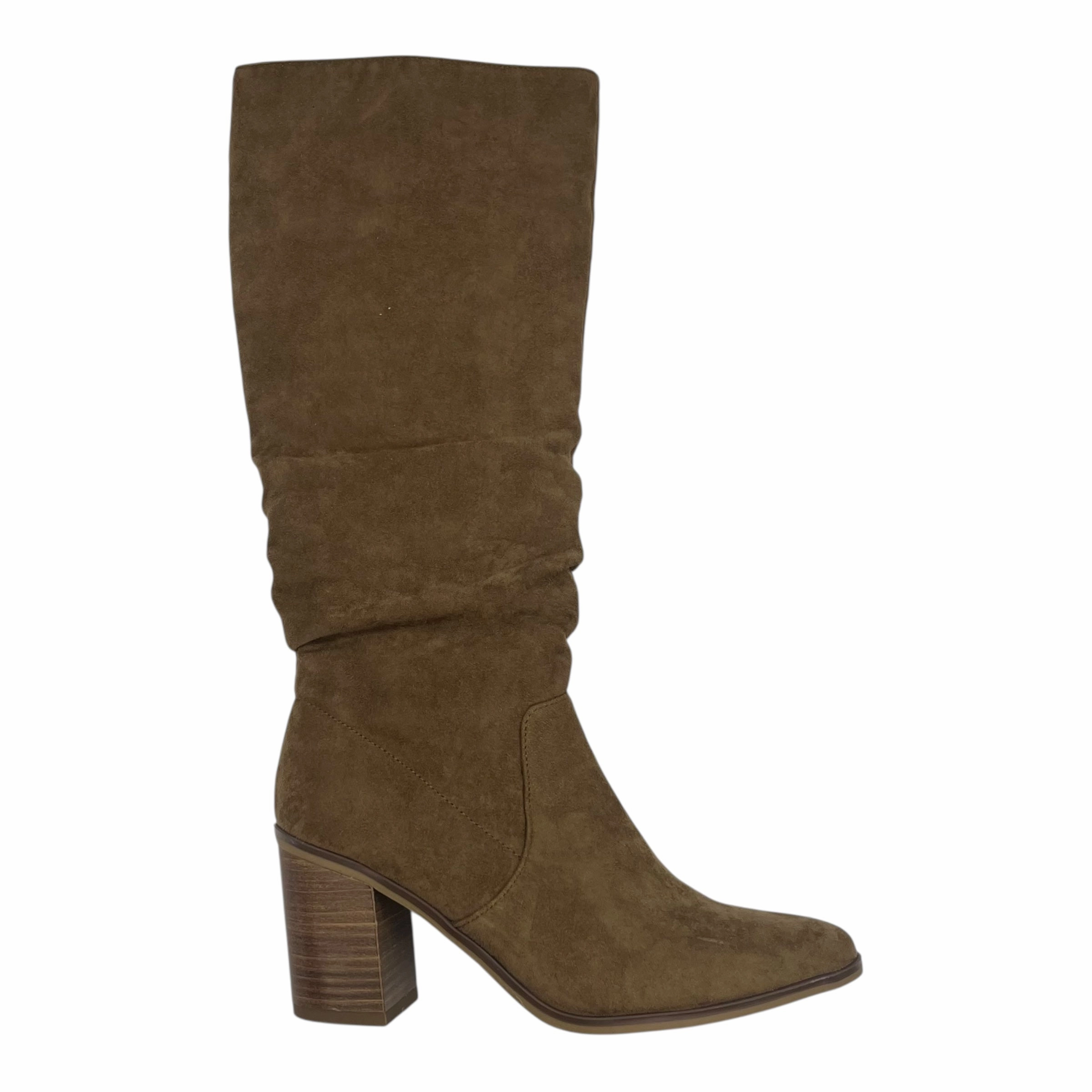Comfortable Arch Boots Knee Heels By Universal Thread In Brown, Size:6.5
