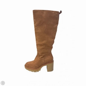 Seamless Comfort Rough Trail Hiker Shock Absorbing Midsole Boots Knee Heels By Universal Thread In Tan, Size: 7.5