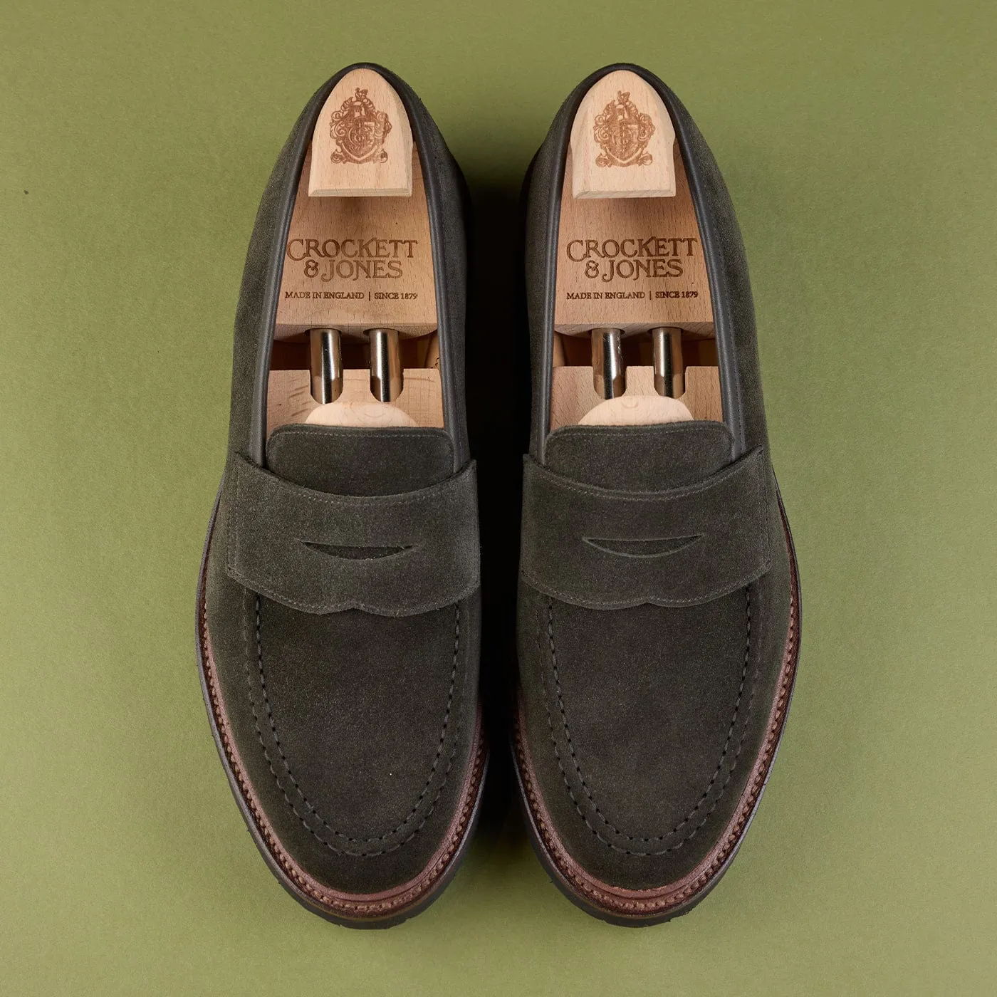 waterproof Fairy Step Boston 2 Earth Green Suede