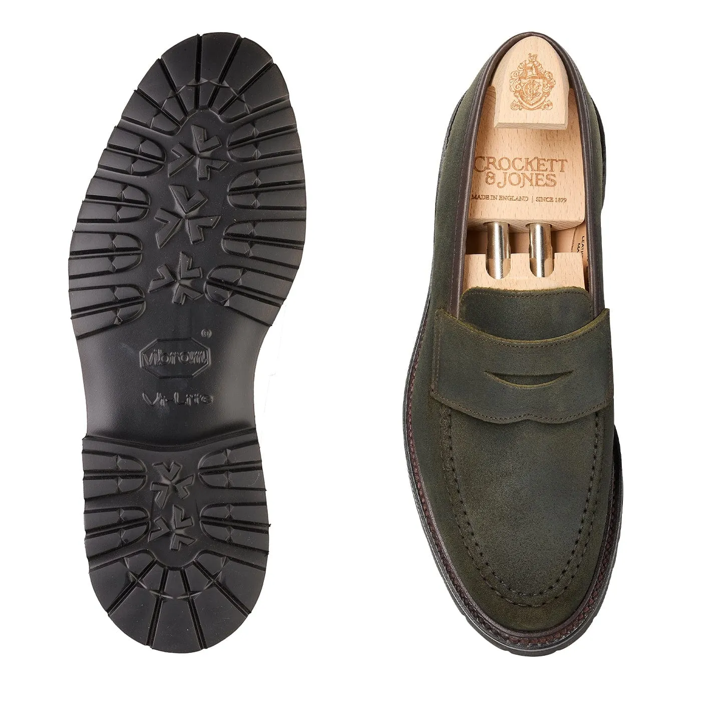 Coastal vibe shape fit Boston 2 Green Rough-Out Suede
