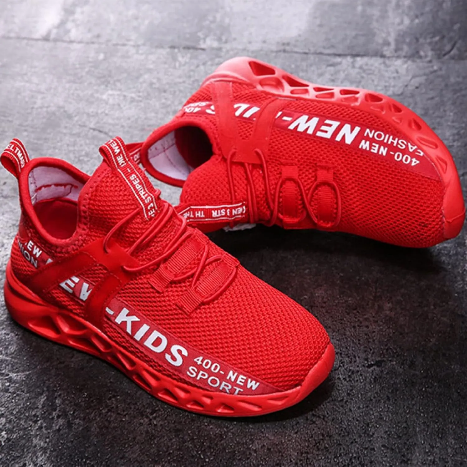 Boys and Girls Sports Shoes Breathable Double Mesh Shoes