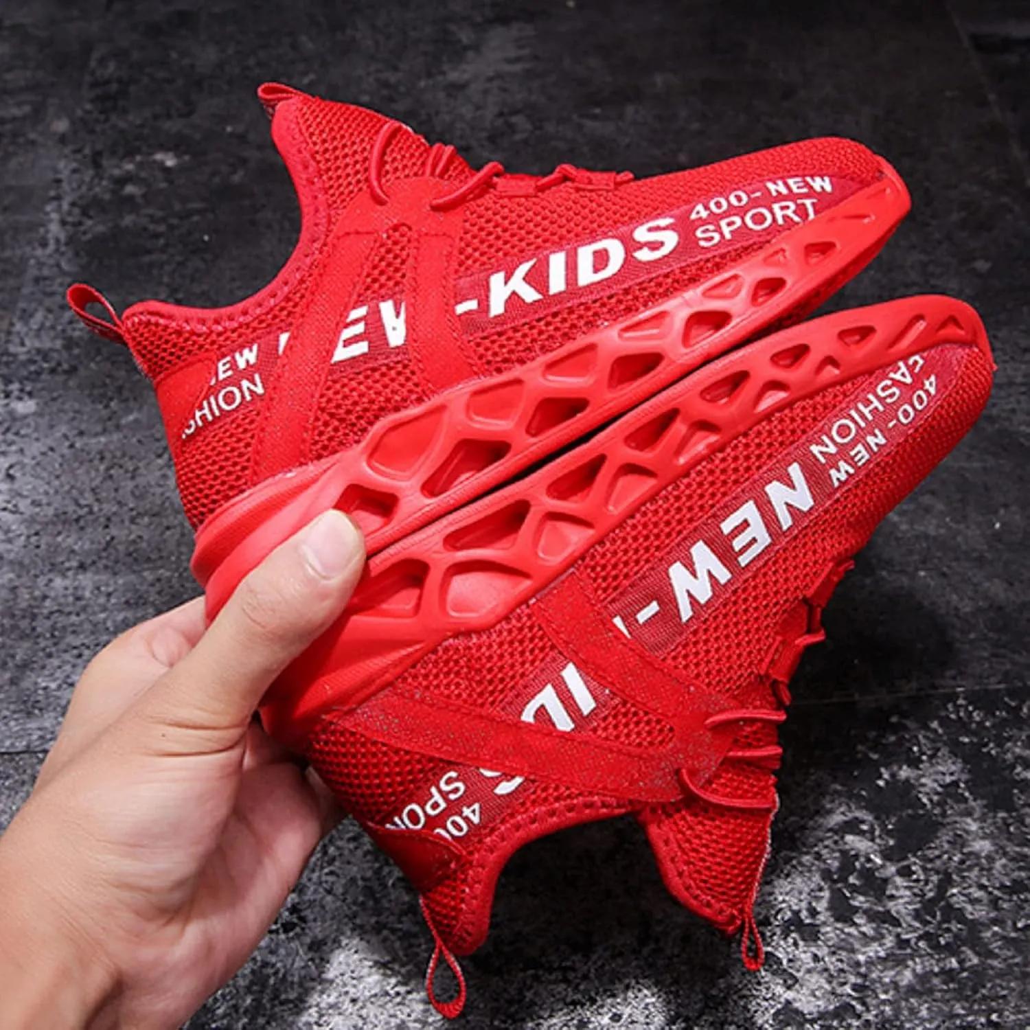 Boys and Girls Sports Shoes Breathable Double Mesh Shoes