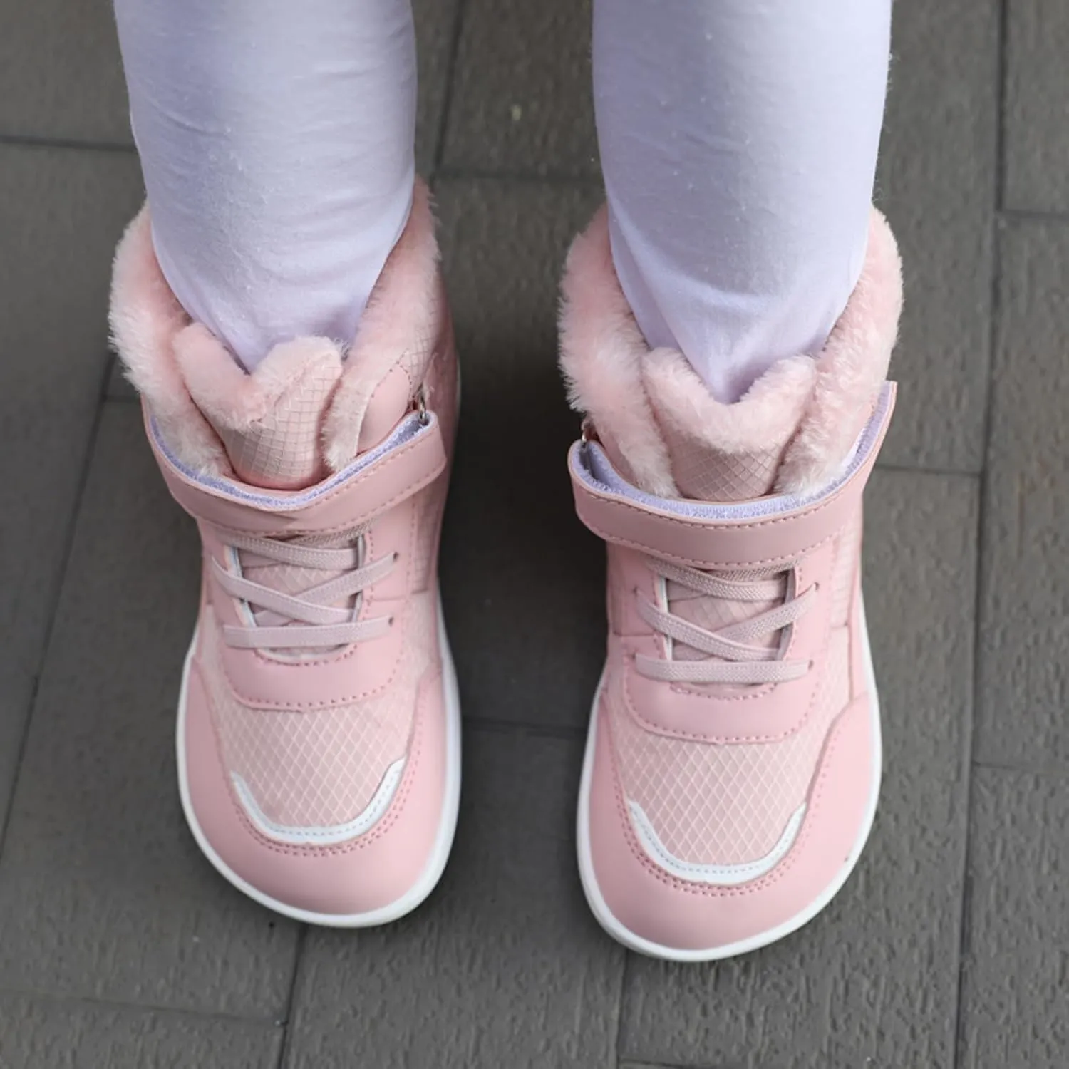 Boys Girls Barefoot Winter Boots With Wide Toe Box Slip Drop Sole Ankle Winter Snow Boots For Boys Shoes Size 1