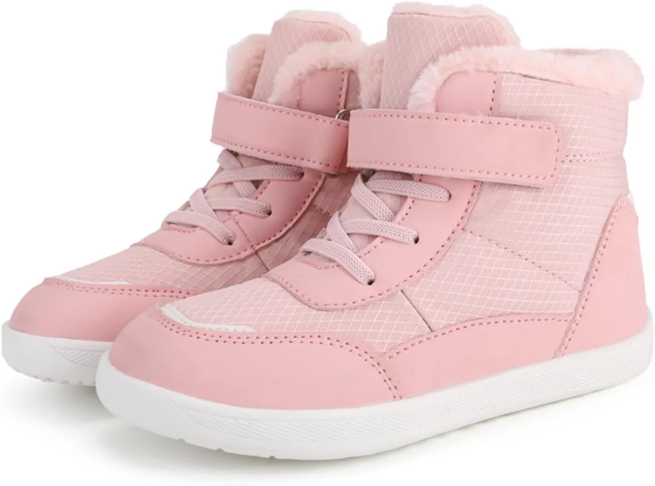 Boys Girls Barefoot Winter Boots With Wide Toe Box Slip Drop Sole Ankle Winter Snow Boots For Boys Shoes Size 1