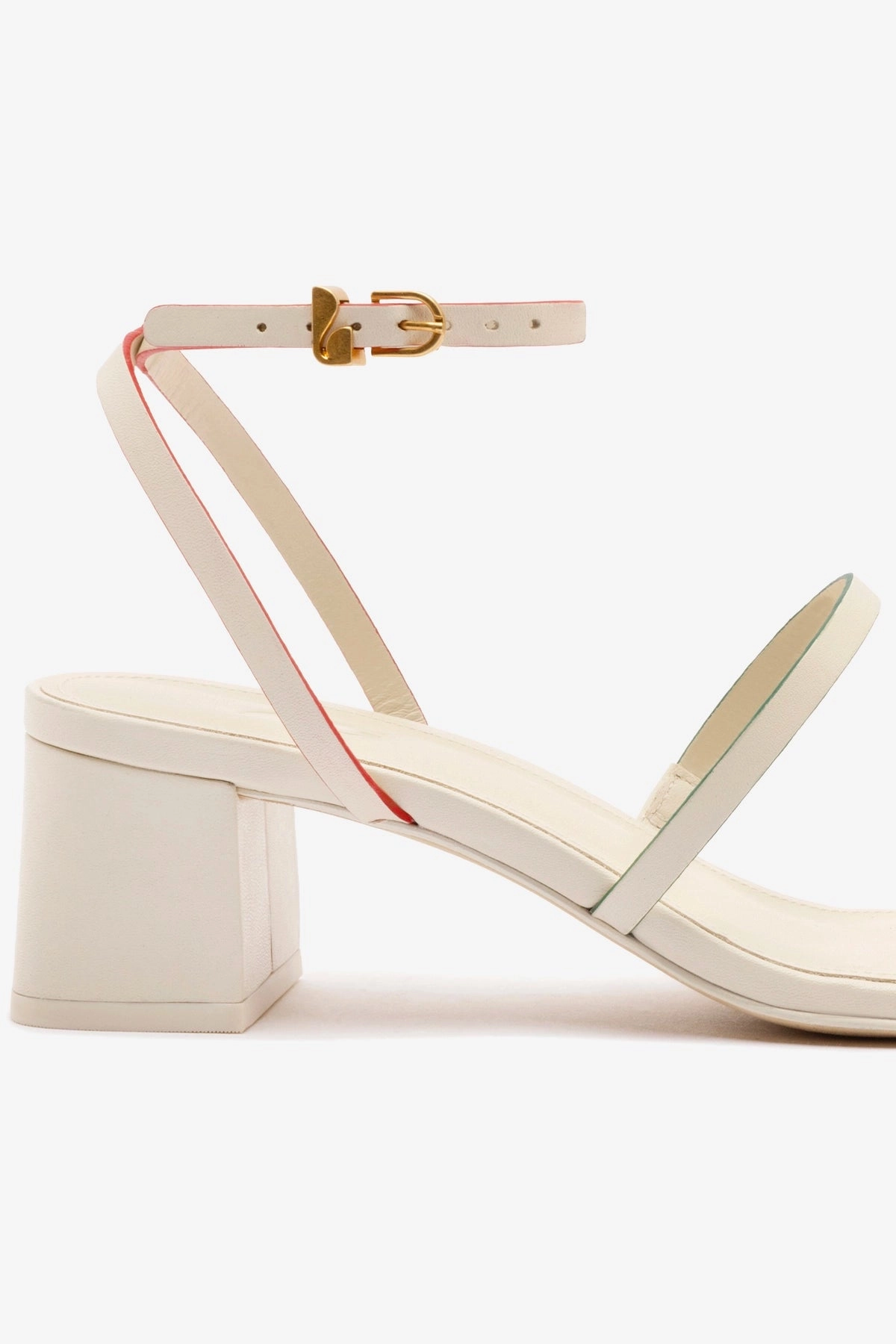 Lightweight Footwear wedge sandals Breath Flow Biarritz Block In Ivory Leather