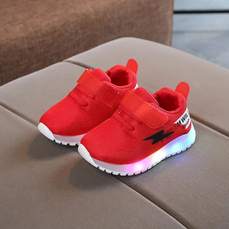 Breathable Kids Luminous Tennis Sports Shoes