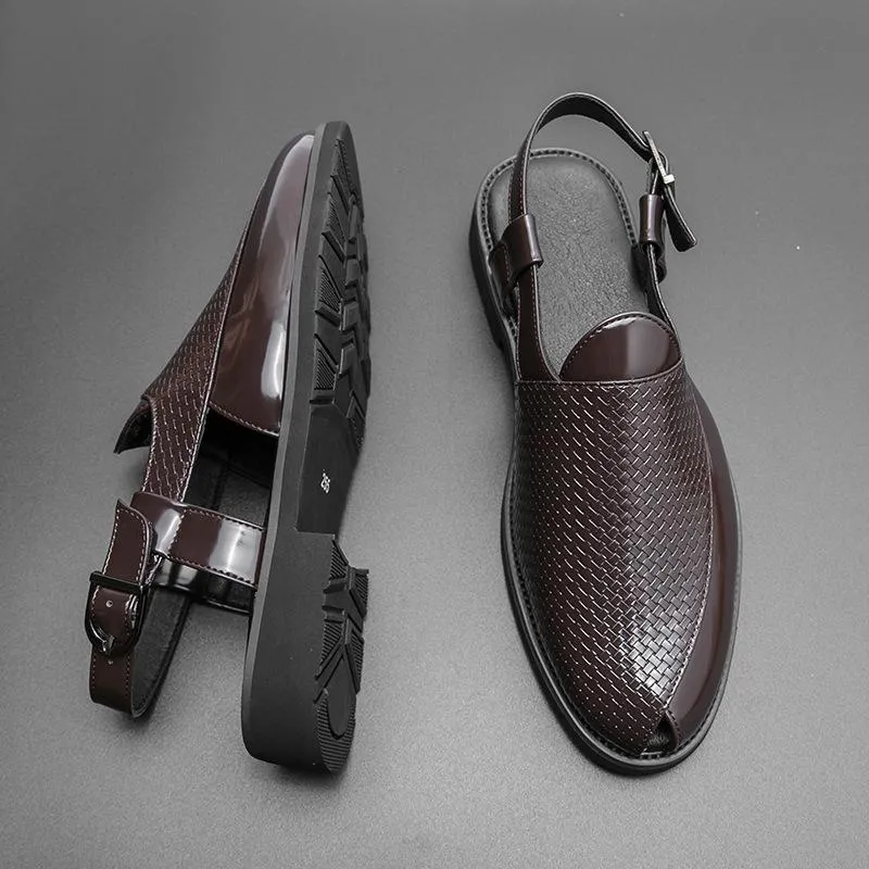 Breathable openwork business casual shoes