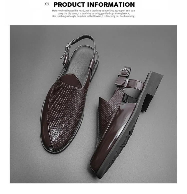 Breathable openwork business casual shoes