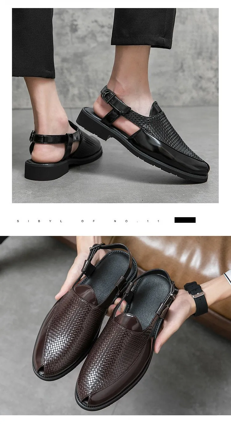 Breathable openwork business casual shoes