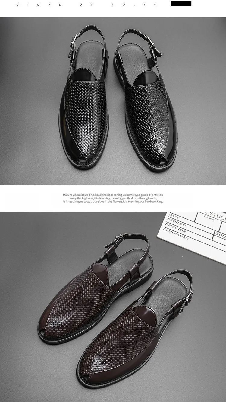 Breathable openwork business casual shoes