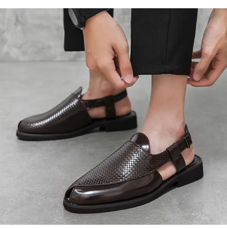Breathable openwork business casual shoes