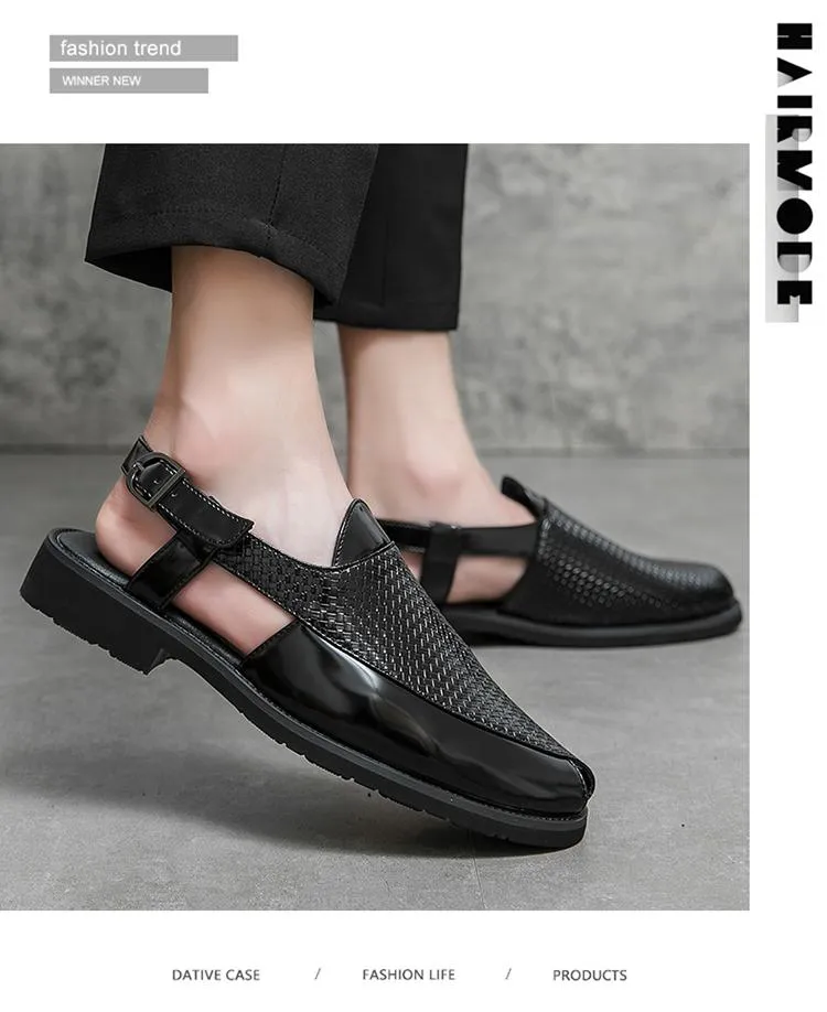 Breathable openwork business casual shoes