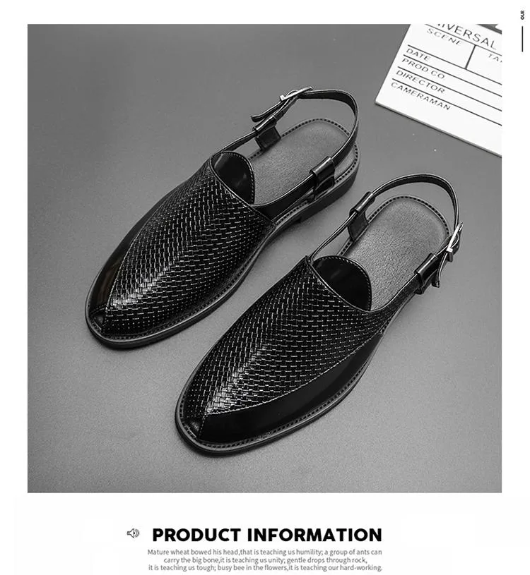 Breathable openwork business casual shoes