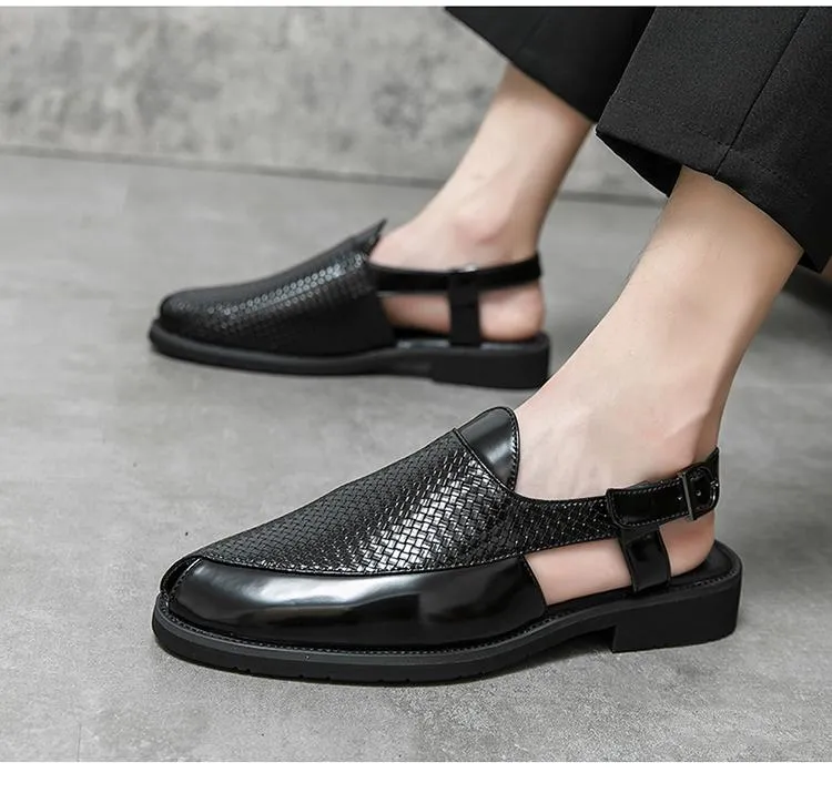 Breathable openwork business casual shoes