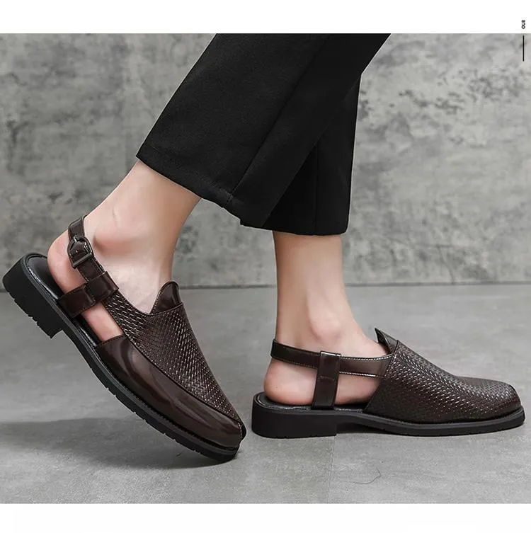 Breathable openwork business casual shoes
