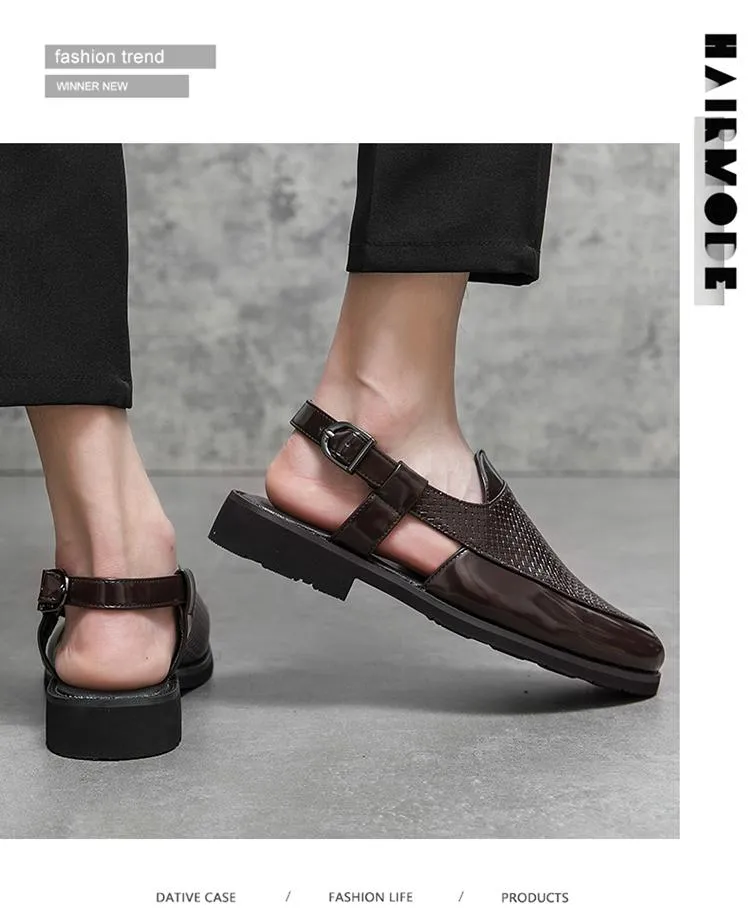 Breathable openwork business casual shoes