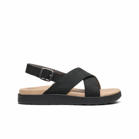 Smart Design Women's Elle Luxe Cross Strap Sandal  |  Black/Black