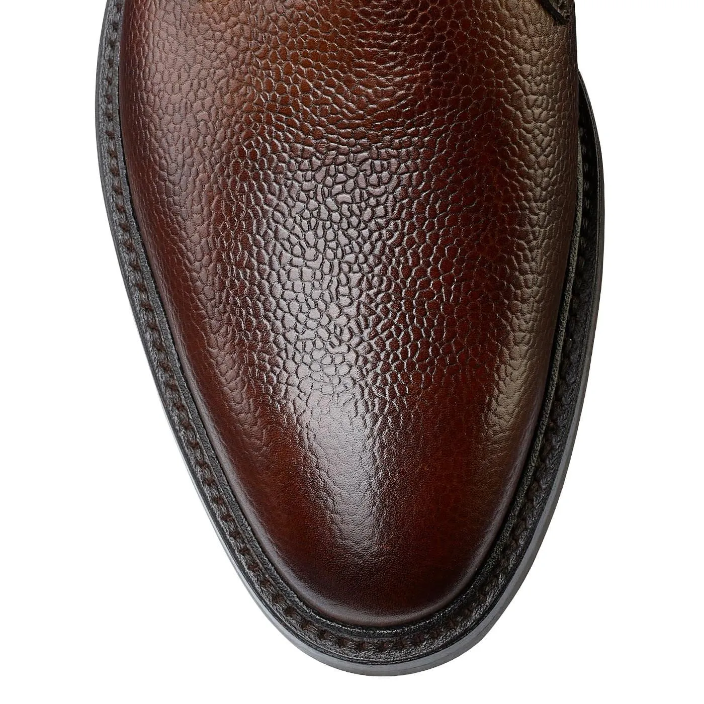 Rubber Sole Shiny Tone Brecon Dark Brown Scotch Grain