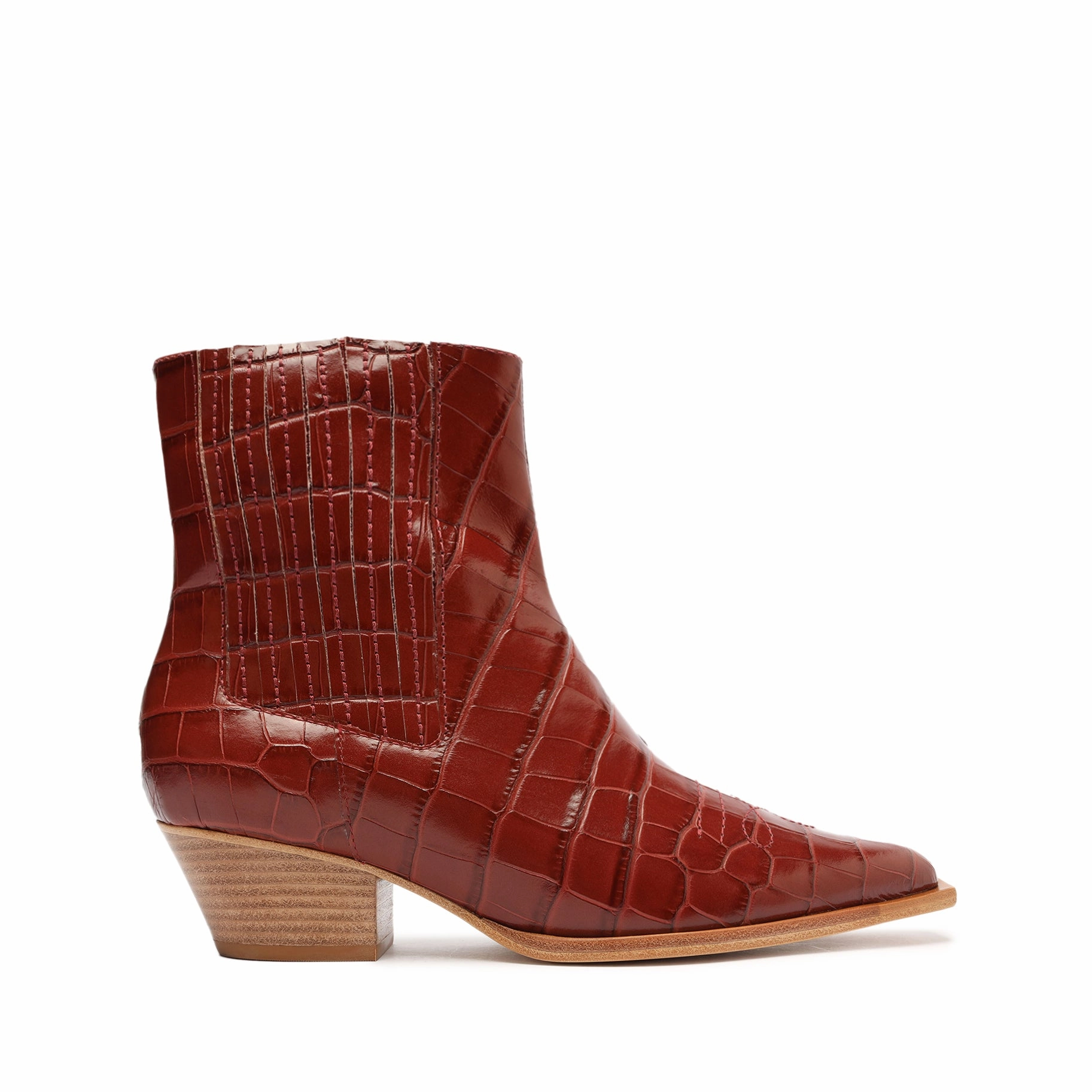 Responsive Cushion Weekend Warriors Quiet Step Briani Crocodile Embossed Leather Bootie