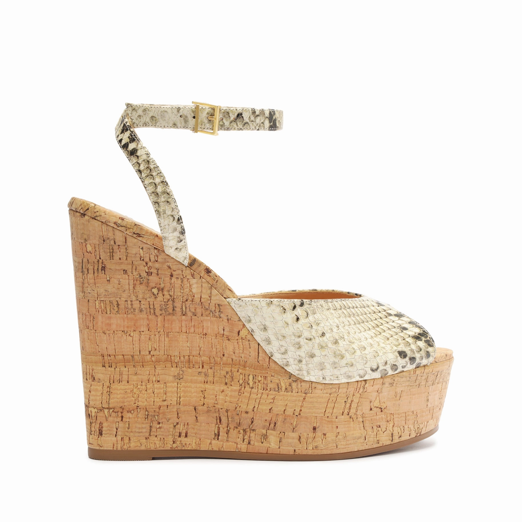 Comfort Cushion Neith Snake-Embossed Leather Sandal