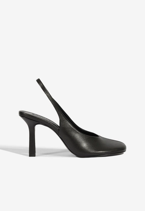 Brigitte Sling Leather Pump Durable Build Airport Travel