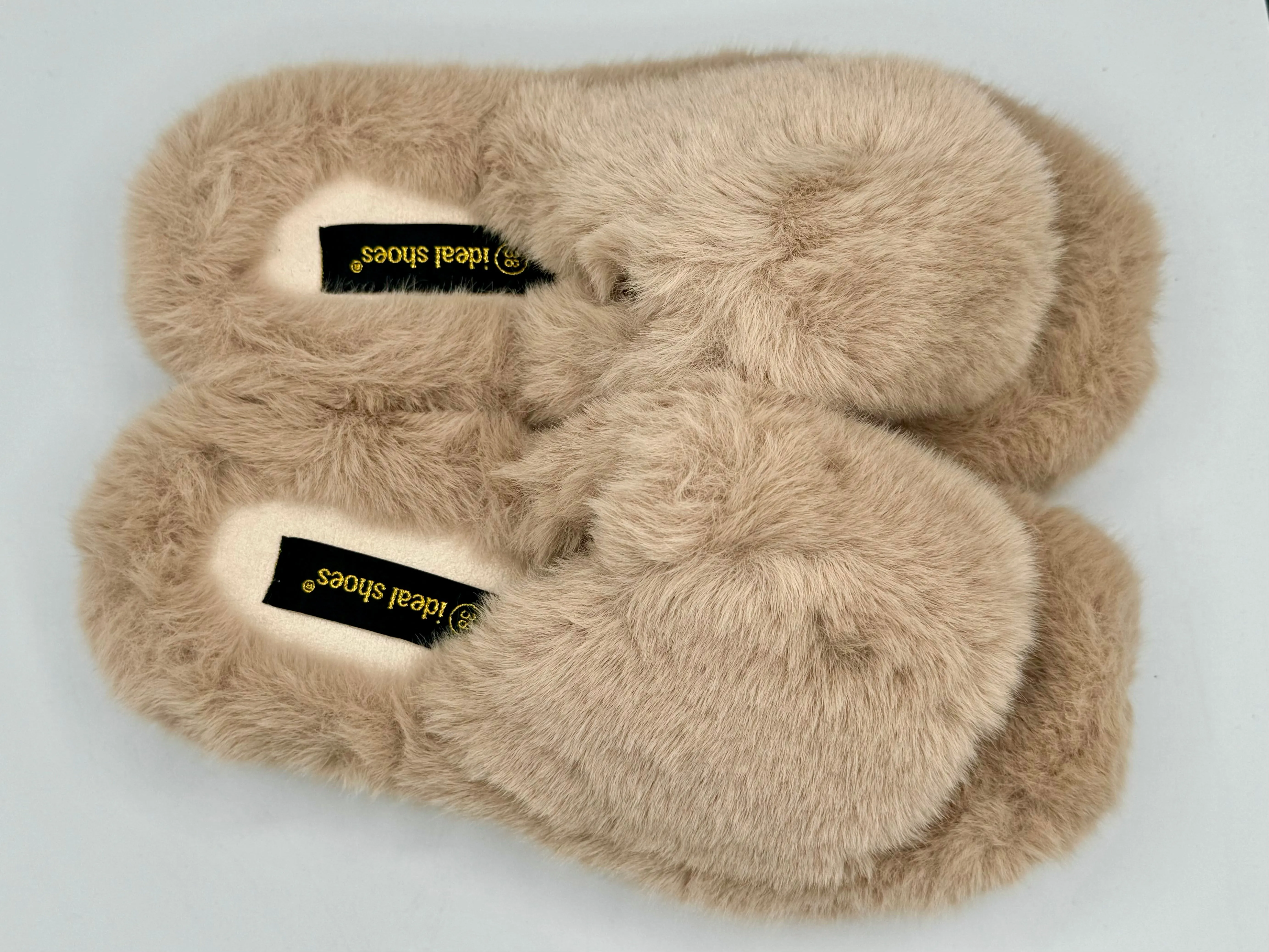 Briony Slippers - beige. LAST PAIR