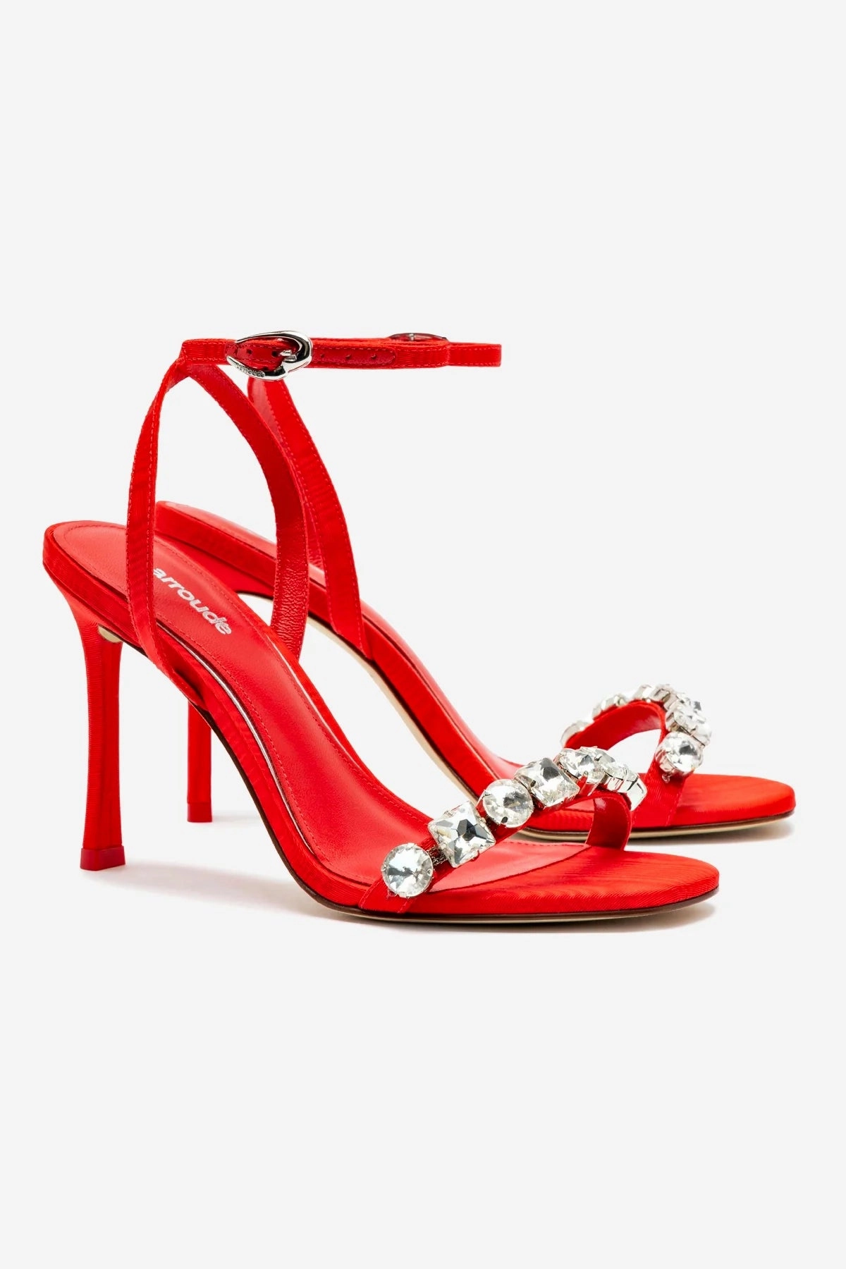 Calypso Sandal In Red Fabric and Crystals Rapid Evaporation waterproof quick dry