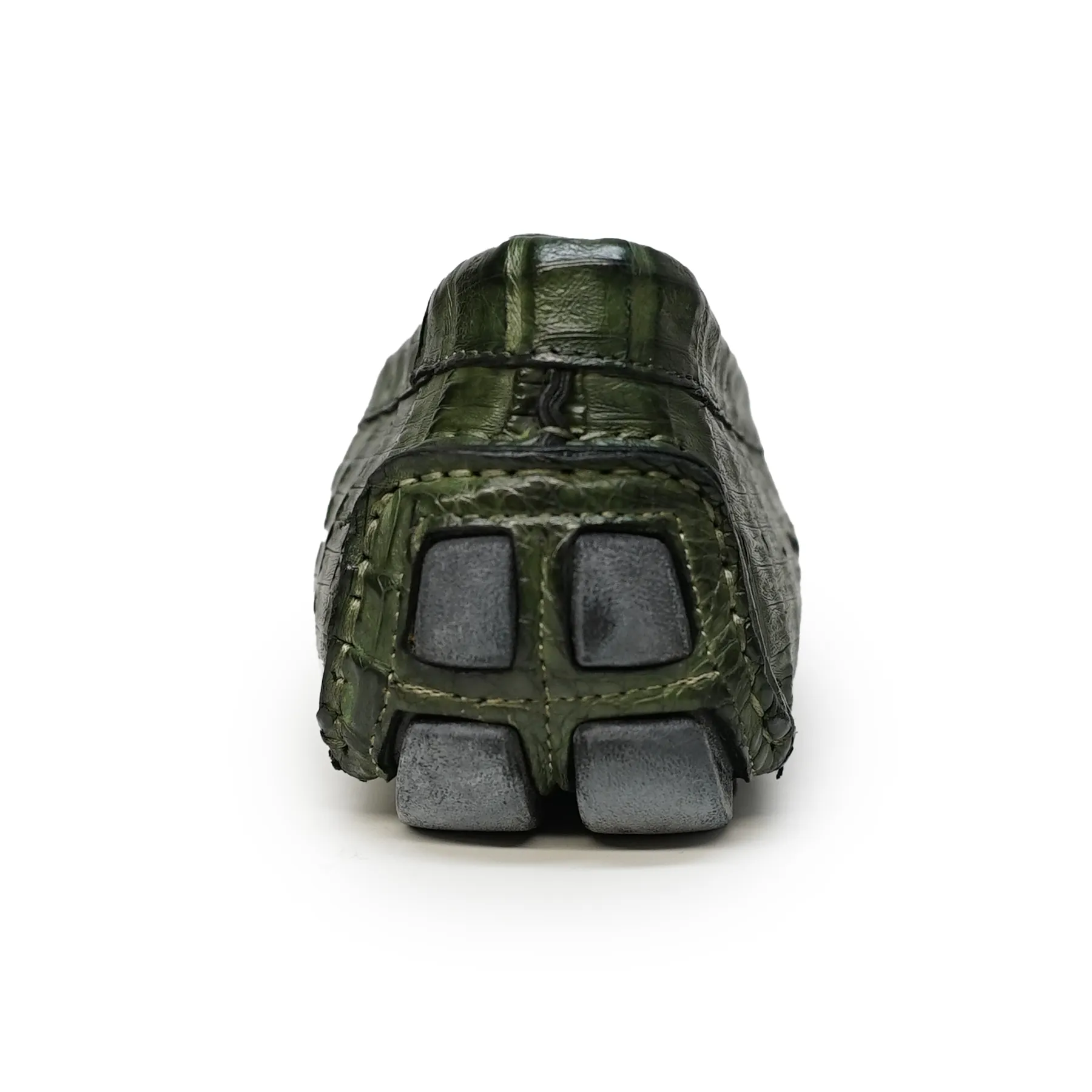 Calzoleria Toscana All-Over Green Crocodile Belly Loafers