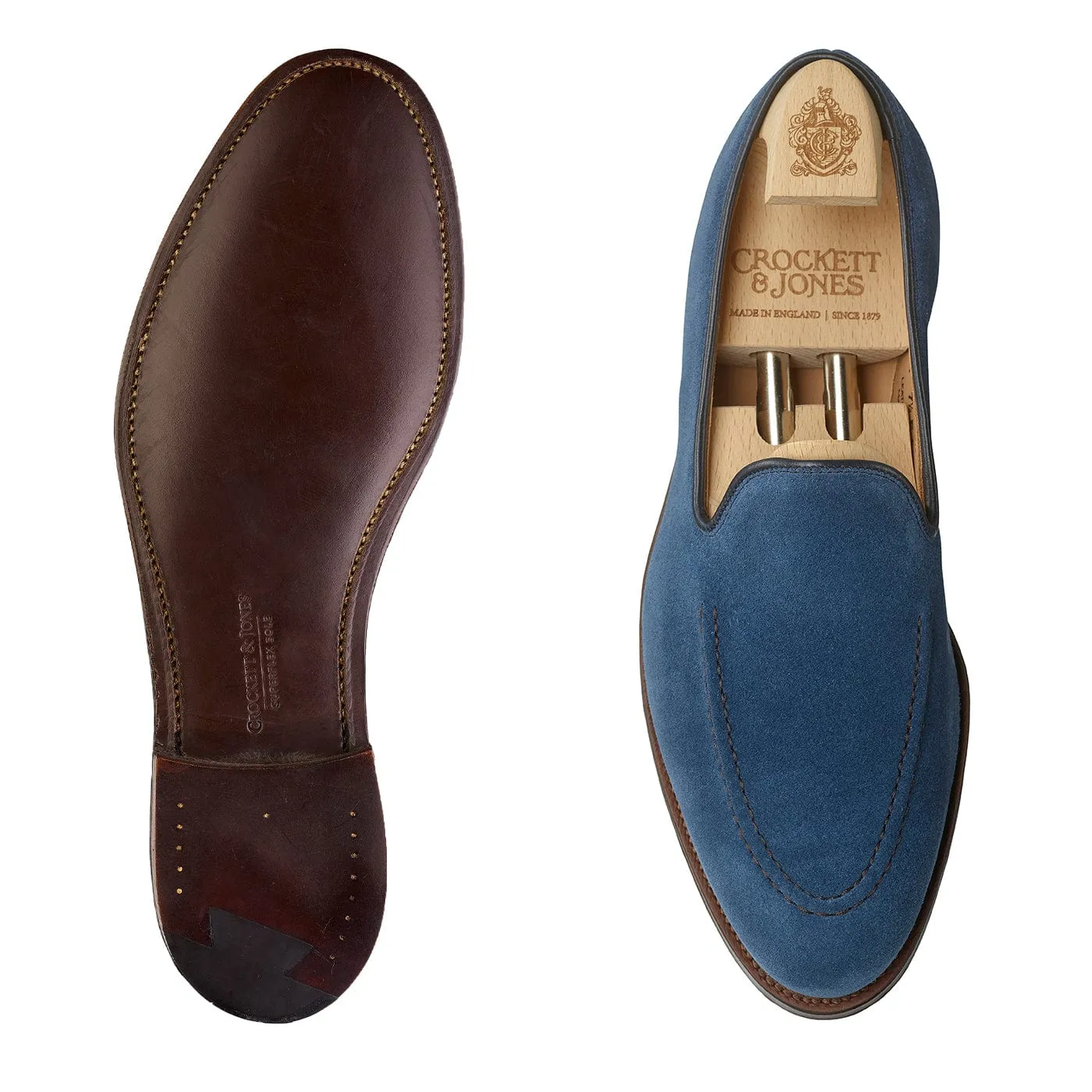 Friction Free Inner Seams Comfortable Camden Mid Blue Suede