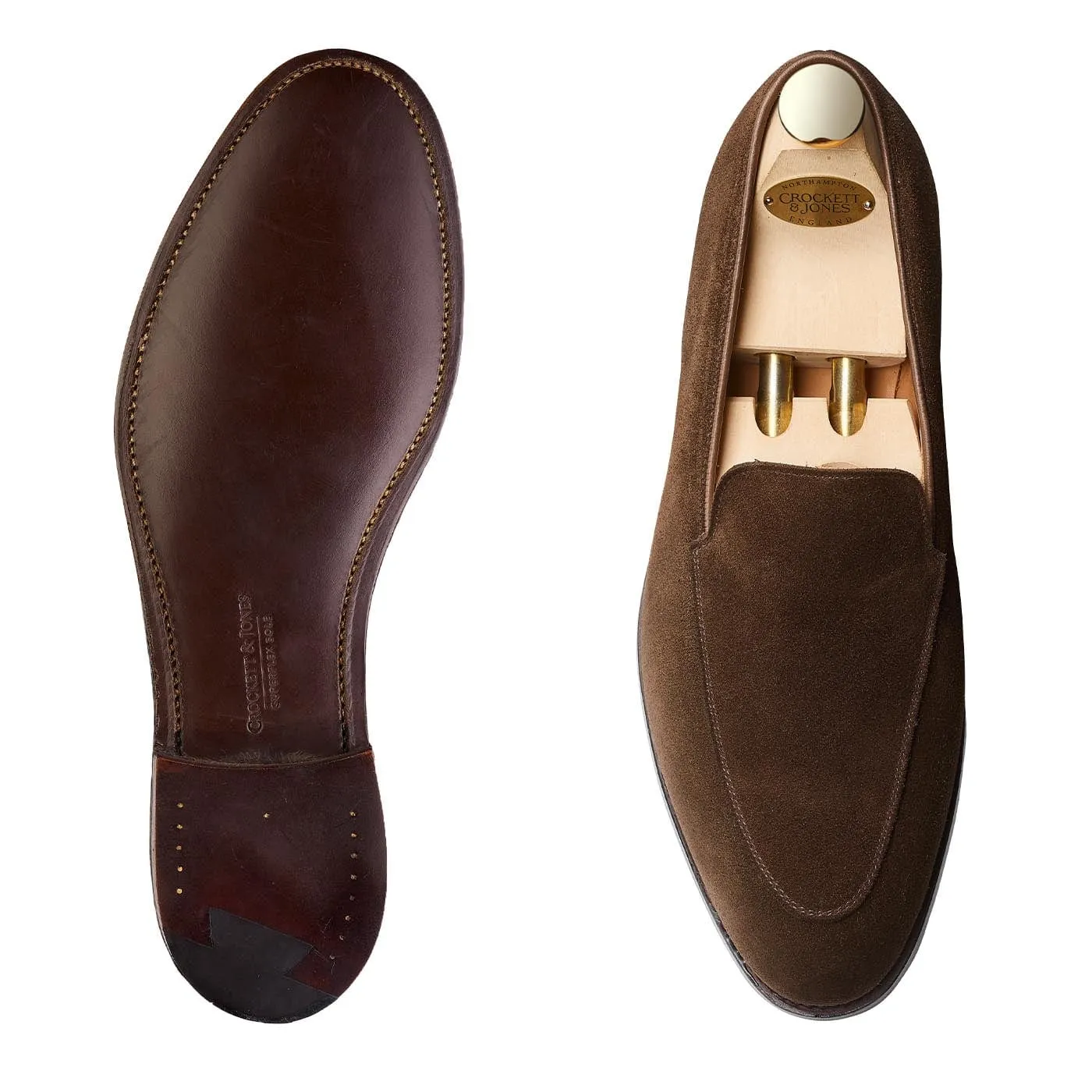 Zero Drop Platform Moisture Wicking Lining Cannes Dark Brown Calf Suede