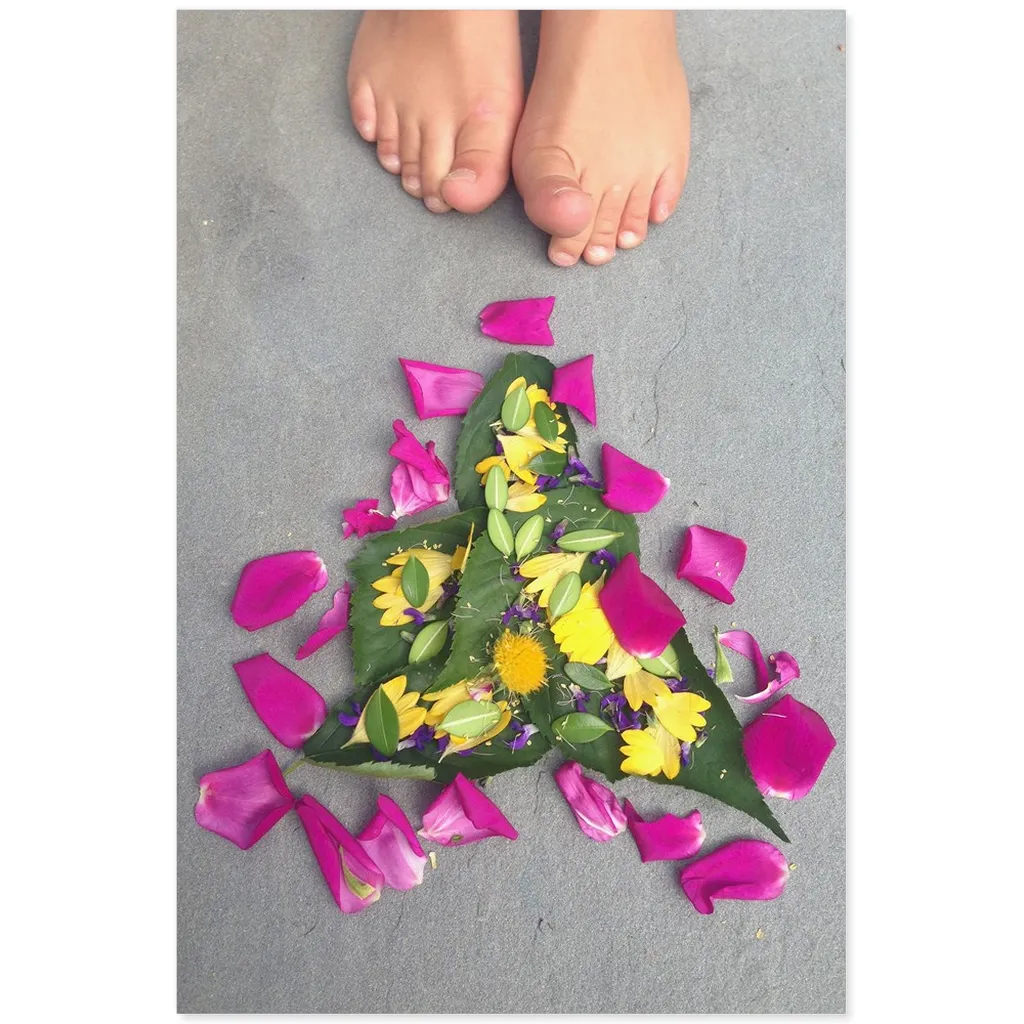 Canvas Mini - "Flower Art With Toes"