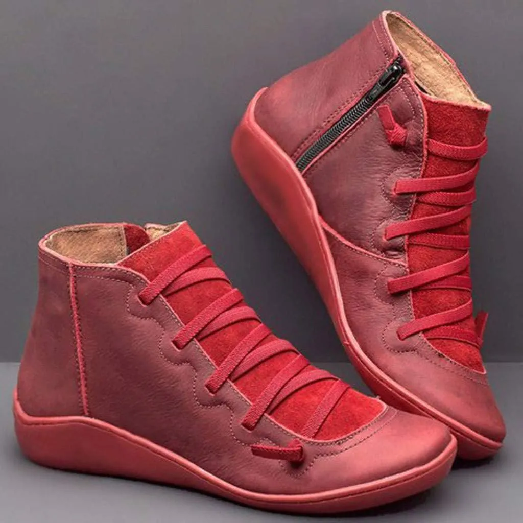 Cathalem Ankle Boots for Women Dressy Flat Heel V Neck Ankle Cowgirl Boots Arch Support Pointed Toe Short Womens Cowboy Boots