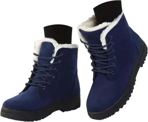 Cathalem Snow Boots for Women Lining Classic Water Resistant Anti-Slip Warm Winter Booties Slip On Short Ankle Boots