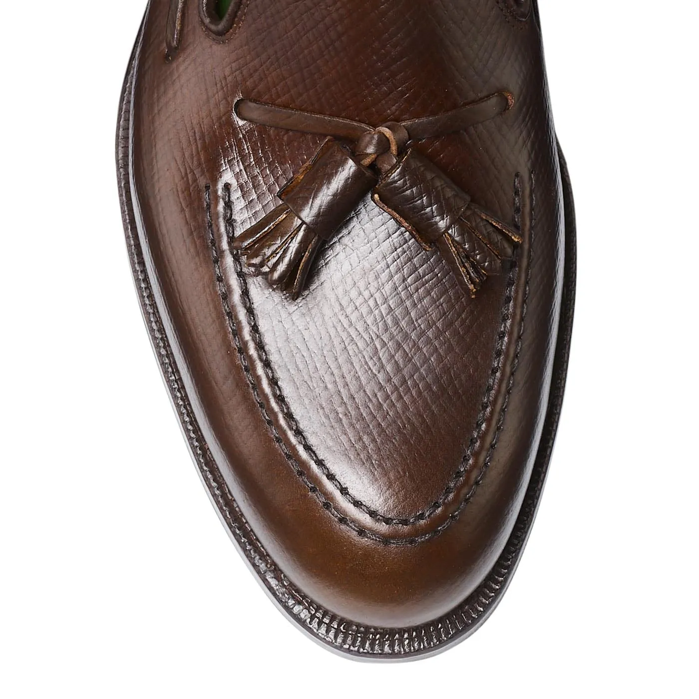 Cavendish 3 Dark Brown Hatch Grain Cordovan Synthetic Upper