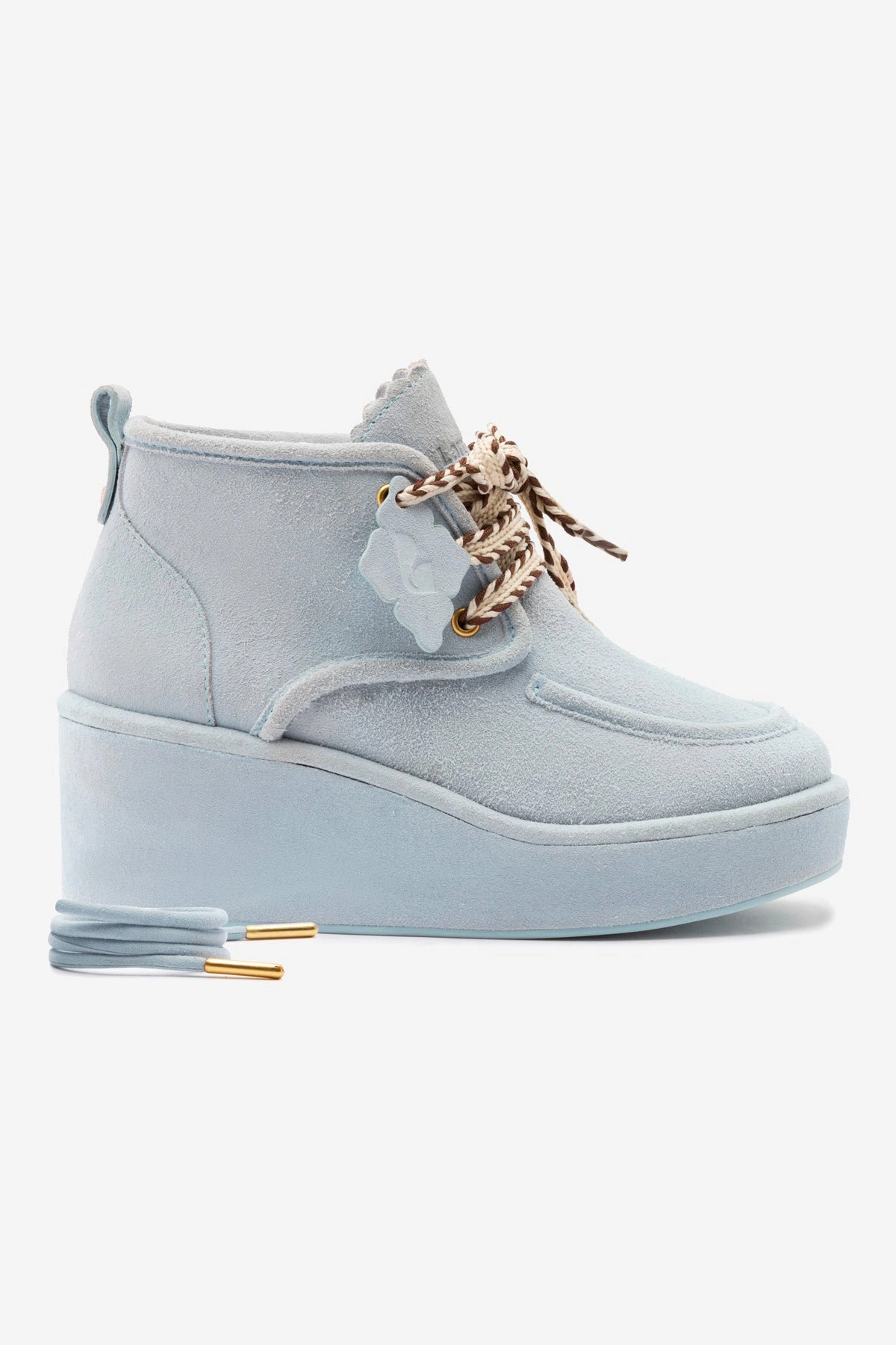 Chani Wedge In Maya Suede Premium Material Wide Base Platform