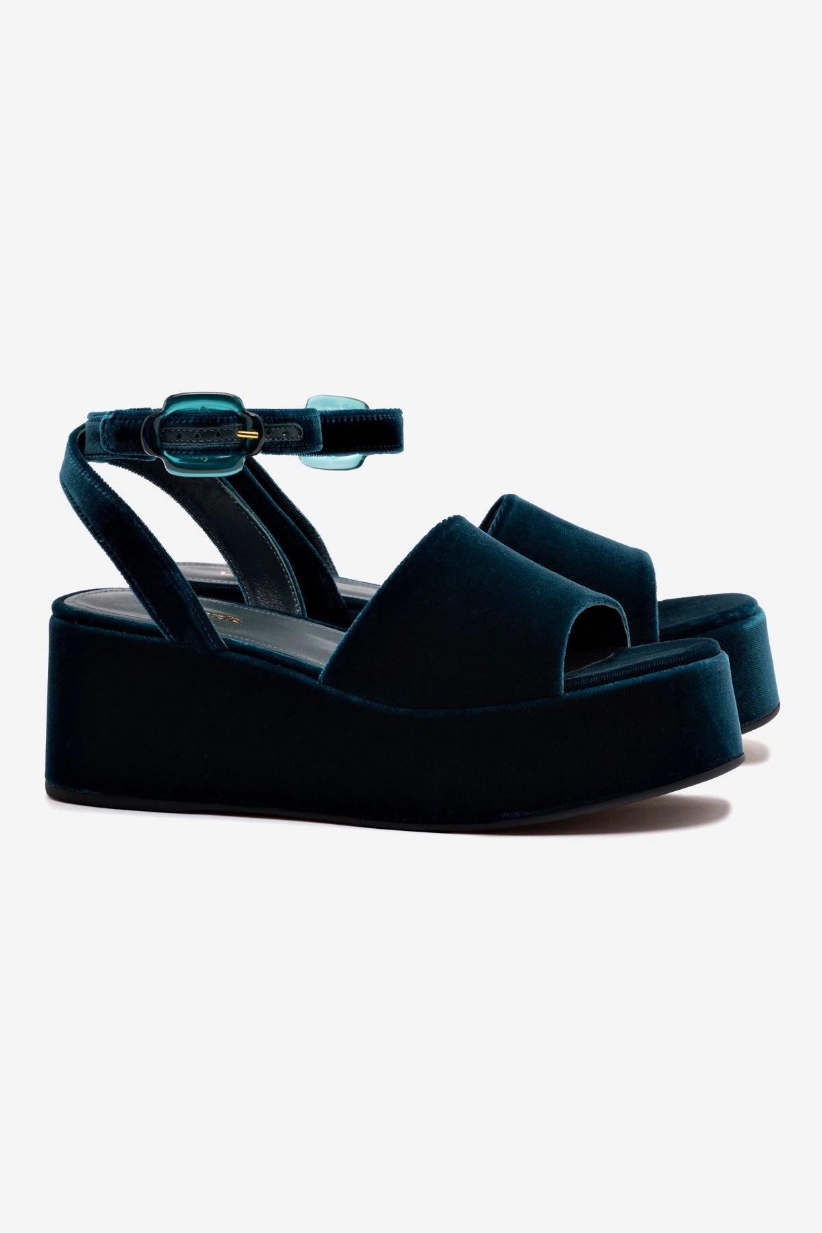 Charli Flatform Sandal In Deepsea Velvet Stink-Free Relaxing