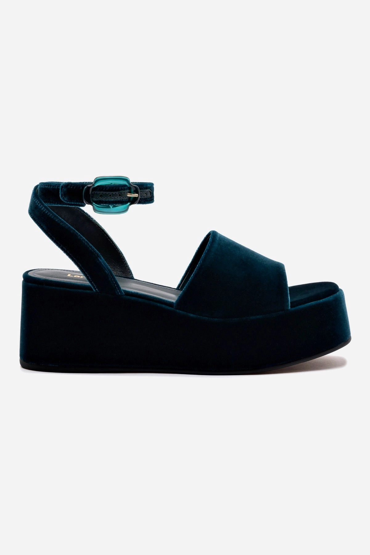 Bead Edge Quick Entry Charli Flatform Sandal In Deepsea Velvet Stink-Free