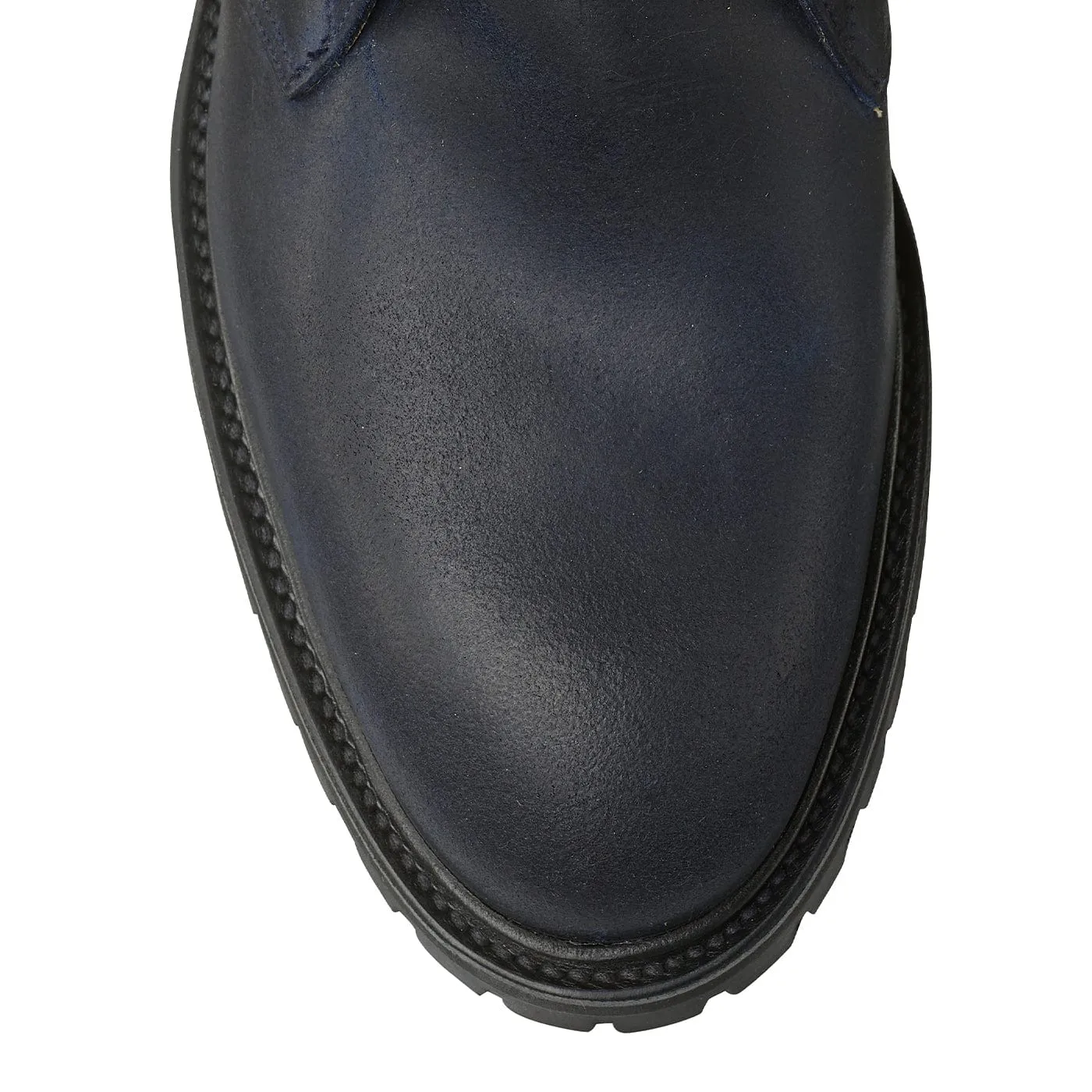 Elastic Ankle Chepstow 4 Navy Rough-Out Suede