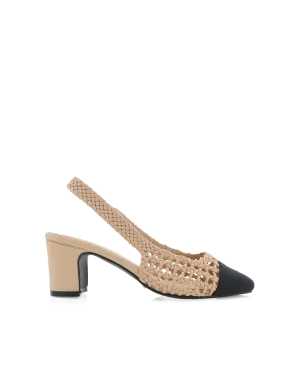 Mom Chic FLORIS - NOUGAT-BLACK GROSGRAIN