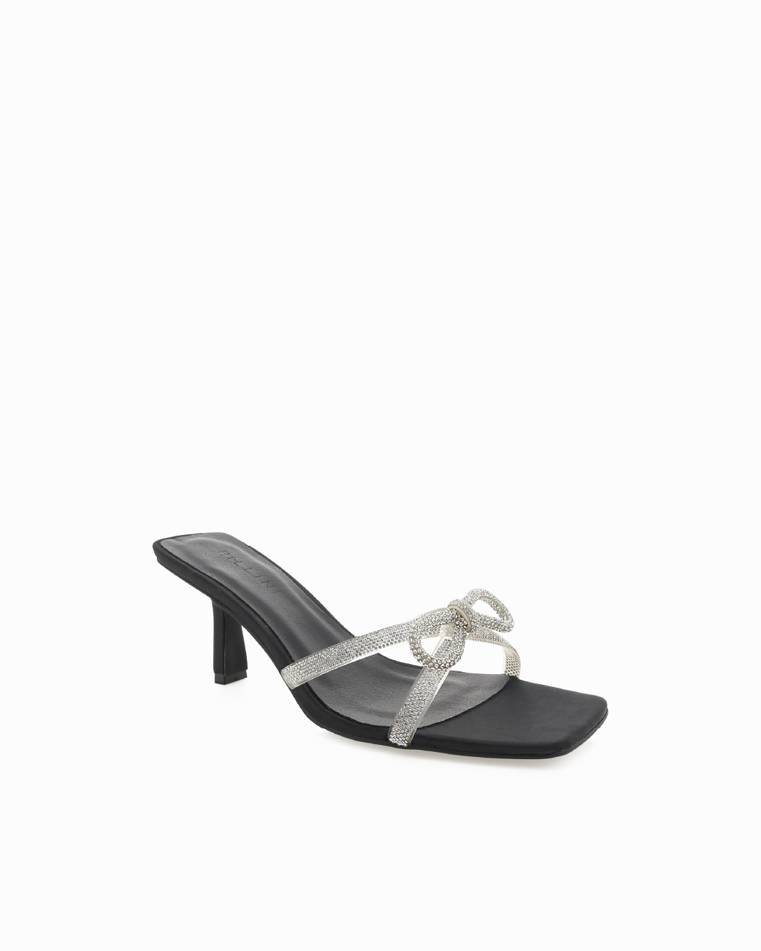 FABIA - BLACK SATIN-DIAMANTE Elegant Shoes Tall Frame