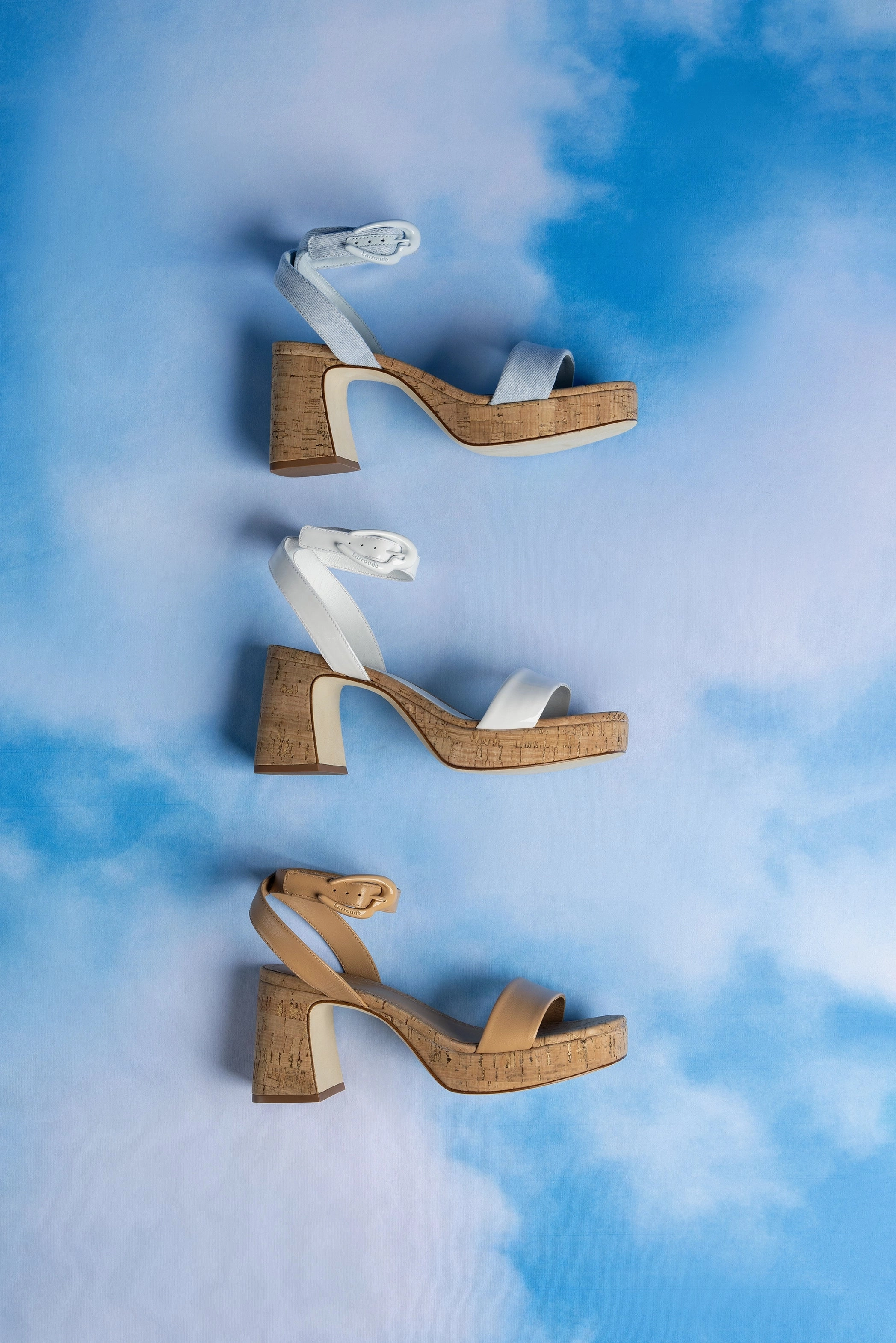 Flexible Fit Shoes Chic Pumps Dolly Verona Low Sandal In Tan Leather and Natural Cork