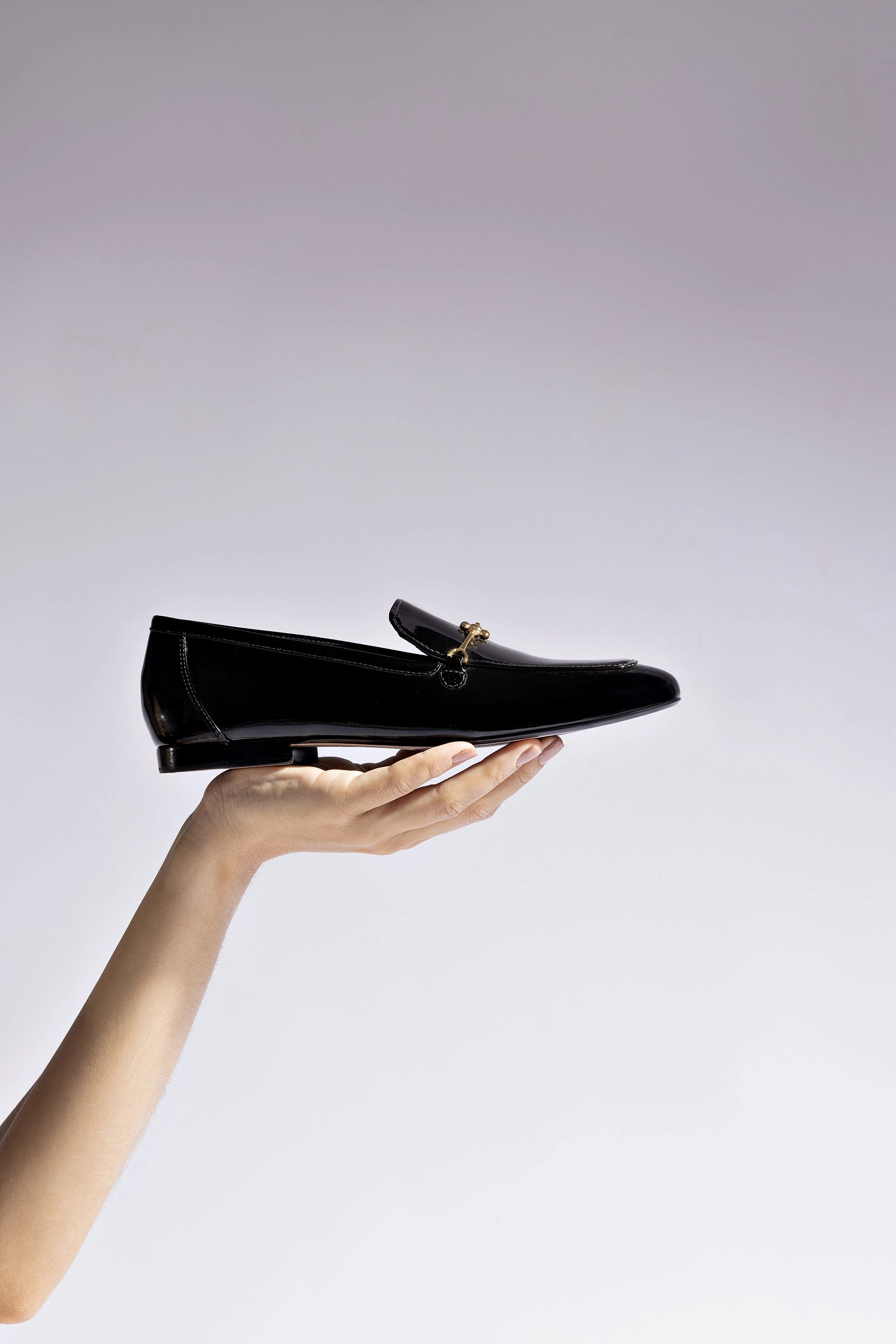 Katherine Loafer In Black Patent Leather Cushioned Fit Quiet Walk