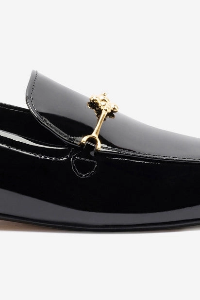 Comfortable Sole Katherine Loafer In Black Patent Leather