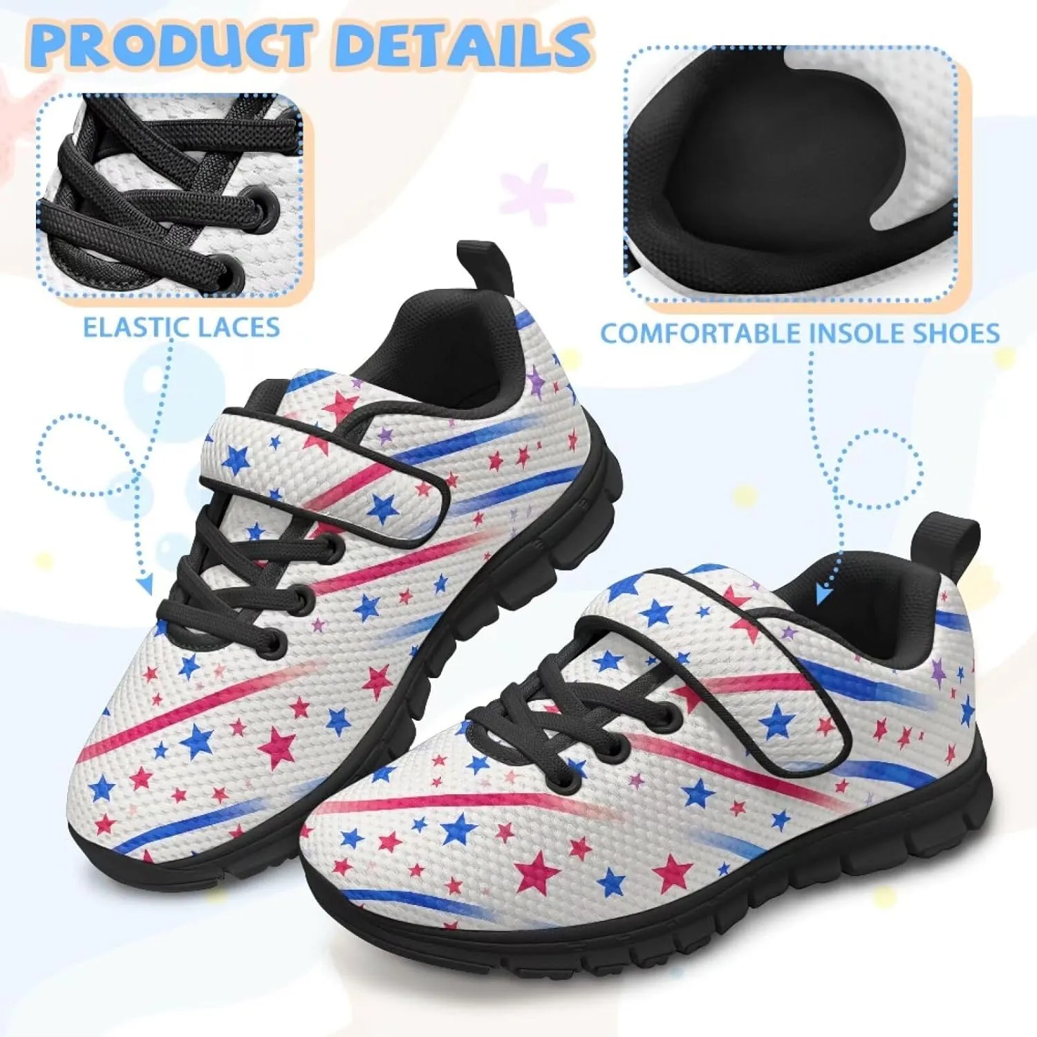 Children's Spring Casual Sneakers,Lightweight School Single Buckle Sports Shoes Girls Uniform-Dress Shoes