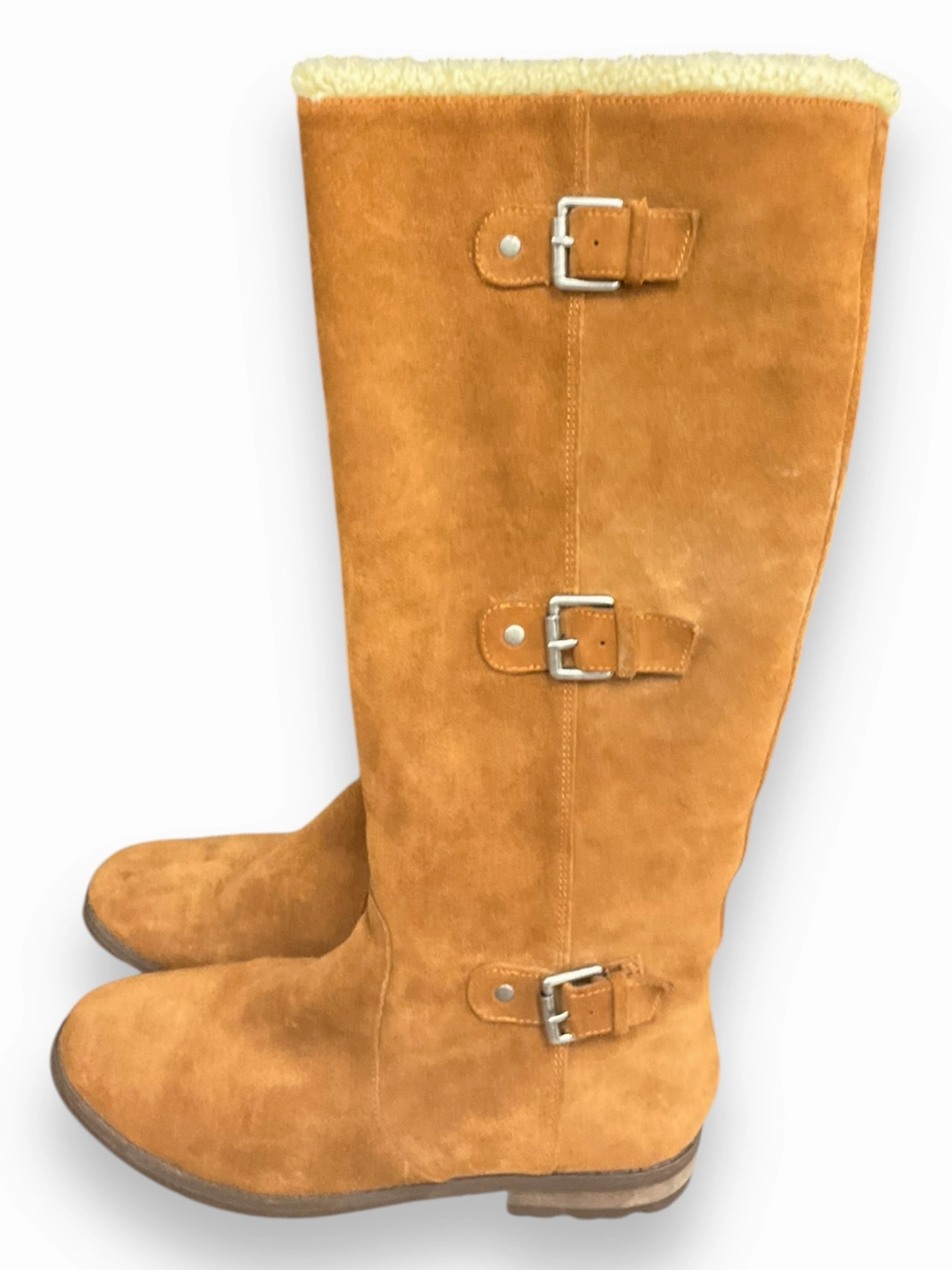 Boots Knee Flats By Alfani In Brown, Size: 7 Cushioned Step Adventure Journey